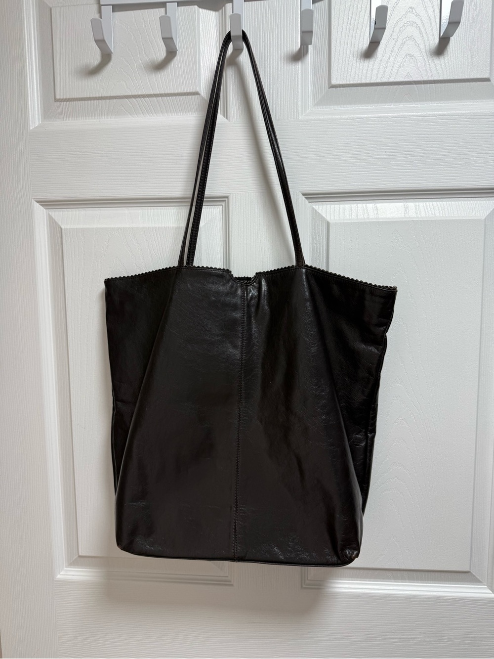 Classic Chocolate Brown Latico Leather Tote Bag